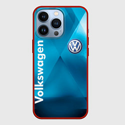 Чехол для iPhone 13 Pro VOLKSWAGEN, цвет: 3D-красный