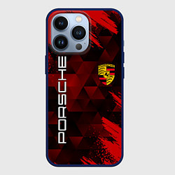 Чехол для iPhone 13 Pro PORSCHE, цвет: 3D-тёмно-синий