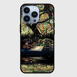 Чехол для iPhone 13 Pro НОЧЬ В ЛЕСУ, цвет: 3D-черный