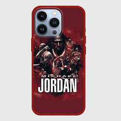 Чехол для iPhone 13 Pro MICHAEL JORDAN, цвет: 3D-красный