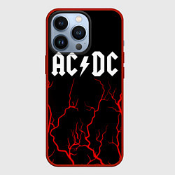 Чехол для iPhone 13 Pro AC DС, цвет: 3D-красный