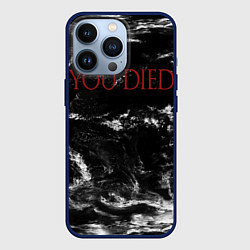 Чехол для iPhone 13 Pro YOU DIED, цвет: 3D-тёмно-синий