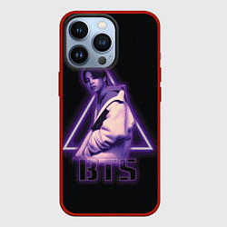 Чехол для iPhone 13 Pro BTS, цвет: 3D-красный