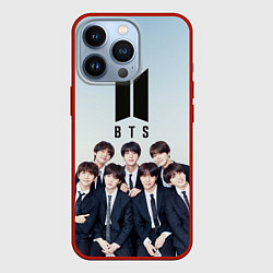 Чехол для iPhone 13 Pro BTS, цвет: 3D-красный