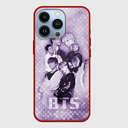 Чехол для iPhone 13 Pro BTS, цвет: 3D-красный