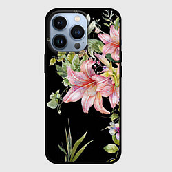 Чехол для iPhone 13 Pro Букет лилий, цвет: 3D-черный
