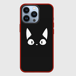 Чехол для iPhone 13 Pro Кошачья мордочка, цвет: 3D-красный