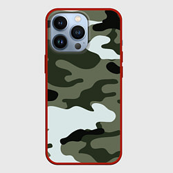 Чехол для iPhone 13 Pro Camouflage 2, цвет: 3D-красный