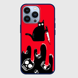 Чехол для iPhone 13 Pro WHAT CAT, цвет: 3D-тёмно-синий