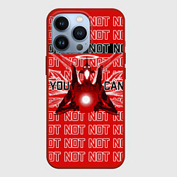 Чехол для iPhone 13 Pro Evangelion Eva 01 You can not, цвет: 3D-красный