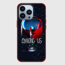 Чехол для iPhone 13 Pro AMONG US, цвет: 3D-красный