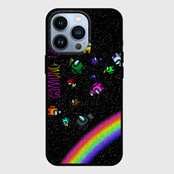 Чехол для iPhone 13 Pro Among Us, цвет: 3D-черный