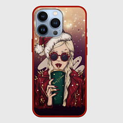 Чехол для iPhone 13 Pro Снегурка, цвет: 3D-красный