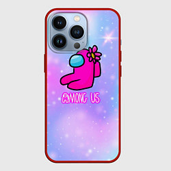 Чехол для iPhone 13 Pro Among Us, цвет: 3D-красный