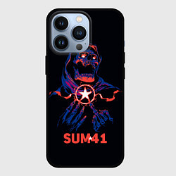 Чехол для iPhone 13 Pro Sum 41 череп, цвет: 3D-черный