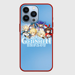 Чехол для iPhone 13 Pro Genshin Impact, цвет: 3D-красный