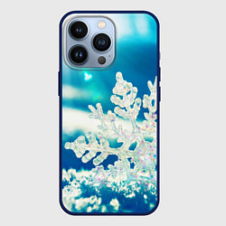 Чехол для iPhone 13 Pro Снег, цвет: 3D-тёмно-синий