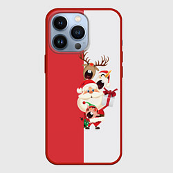 Чехол для iPhone 13 Pro С Новым Годом!, цвет: 3D-красный