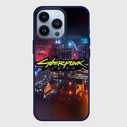 Чехол для iPhone 13 Pro Найт сити, цвет: 3D-тёмно-синий