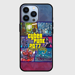 Чехол для iPhone 13 Pro Cyberpunk 2077 Night City, цвет: 3D-черный