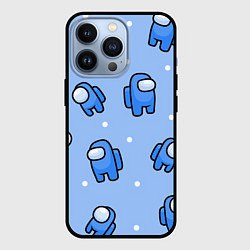 Чехол для iPhone 13 Pro Among Us - Синий цвет, цвет: 3D-черный