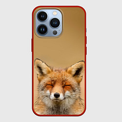 Чехол для iPhone 13 Pro Милая лисичка, цвет: 3D-красный