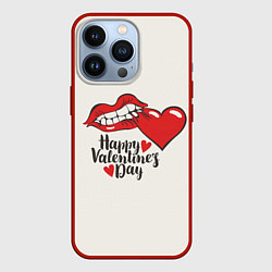 Чехол для iPhone 13 Pro Happy Valentines Day, цвет: 3D-красный