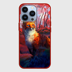 Чехол для iPhone 13 Pro Рыжая лиса, цвет: 3D-красный