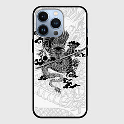 Чехол для iPhone 13 Pro ДРАКОН DRAGON, цвет: 3D-черный