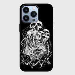 Чехол для iPhone 13 Pro ЧЕРЕПА, цвет: 3D-черный