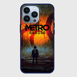 Чехол для iPhone 13 Pro Metro Exodus, цвет: 3D-тёмно-синий