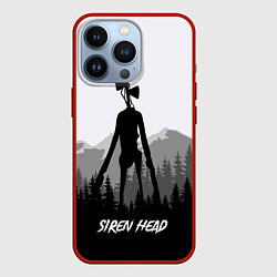 Чехол для iPhone 13 Pro SIREN HEAD DARK FOREST, цвет: 3D-красный