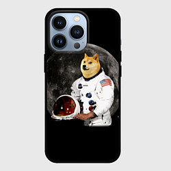 Чехол для iPhone 13 Pro Доги Космонавт, цвет: 3D-черный