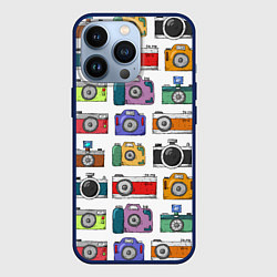 Чехол для iPhone 13 Pro Фотоаппараты, цвет: 3D-тёмно-синий