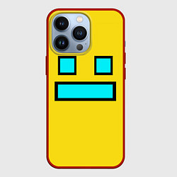 Чехол для iPhone 13 Pro Geometry Dash: Smile, цвет: 3D-красный