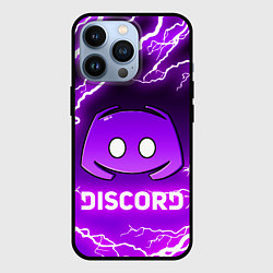 Чехол для iPhone 13 Pro DISCORD ДИСКОРД МОЛНИЯ, цвет: 3D-черный