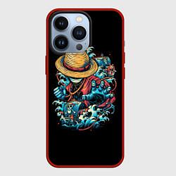 Чехол для iPhone 13 Pro One Piece Retro Style, цвет: 3D-красный