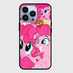 Чехол для iPhone 13 Pro Pinkie Pie pattern, цвет: 3D-черный