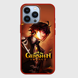 Чехол для iPhone 13 Pro GENSHIN IMPACT ZHONGLI, цвет: 3D-красный