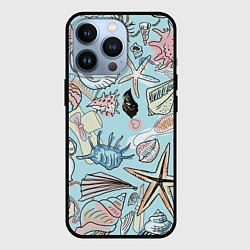 Чехол для iPhone 13 Pro Морские обитатели, цвет: 3D-черный