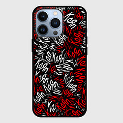 Чехол для iPhone 13 Pro KoЯn KoЯn KoЯn, цвет: 3D-черный