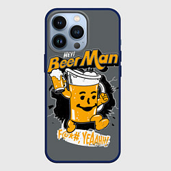 Чехол для iPhone 13 Pro BEER MAN, цвет: 3D-тёмно-синий