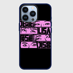 Чехол для iPhone 13 Pro Black pink eyes, цвет: 3D-тёмно-синий