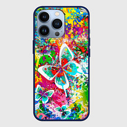 Чехол для iPhone 13 Pro ЯРКИЕ КРАСКИ, цвет: 3D-тёмно-синий