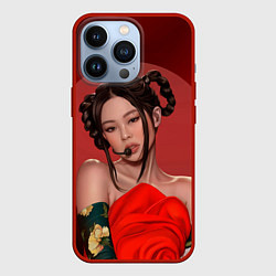 Чехол для iPhone 13 Pro Дженни BLACKPINK, цвет: 3D-красный