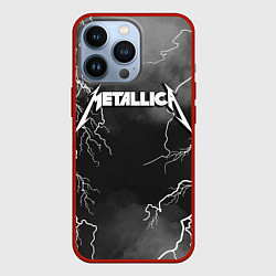 Чехол для iPhone 13 Pro METALLICA РАЗРЯД МОЛНИИ, цвет: 3D-красный
