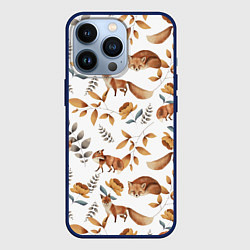 Чехол для iPhone 13 Pro Лиса, цвет: 3D-тёмно-синий