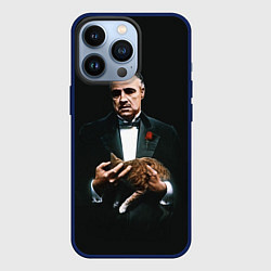 Чехол для iPhone 13 Pro КРЕСТНЫЙ ОТЕЦ ДОН КАРЛЕОНЕ, цвет: 3D-тёмно-синий