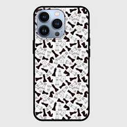 Чехол для iPhone 13 Pro Шахматные Фигуры, цвет: 3D-черный