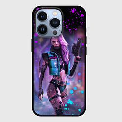 Чехол для iPhone 13 Pro CYBERPUNK 2077 NEON КИБЕРПАНК НЕОН Z, цвет: 3D-черный